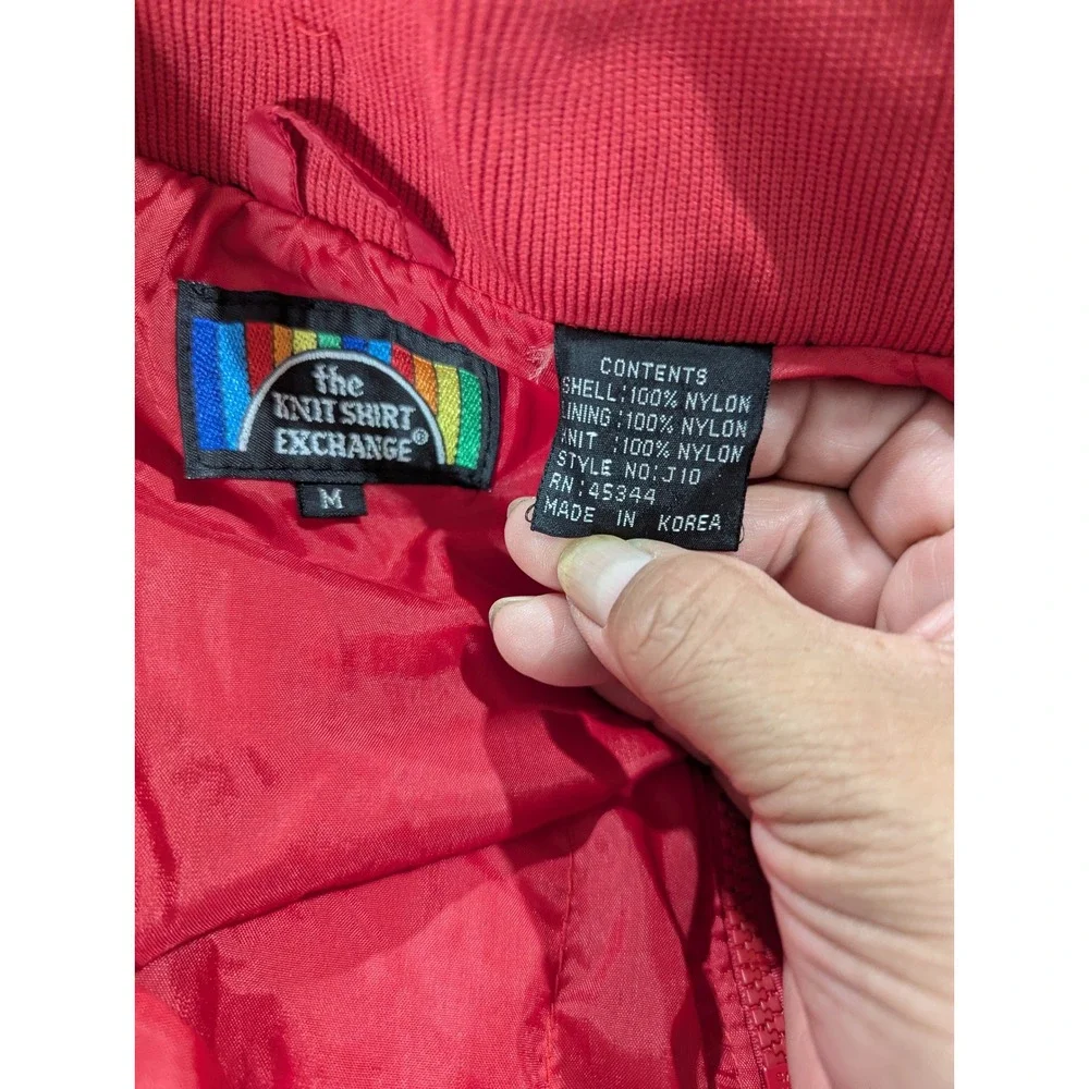 Vintage NHRA Drag Racing Bomber Jacket Red Nylon Windbreaker Mens Medium J10